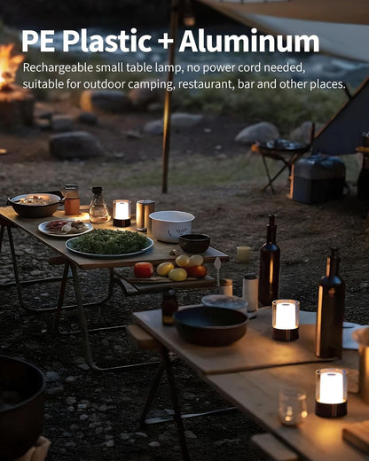 4" Black Cordless Table Lamp Set of 2, Outdoor Rechargeable Lamp3