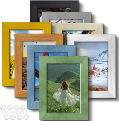 4X6 Picture Frames Set of 8, Wall Gallery Photo Frames, High-Definition Real Glass, for Tabletop or Wall Hanging1