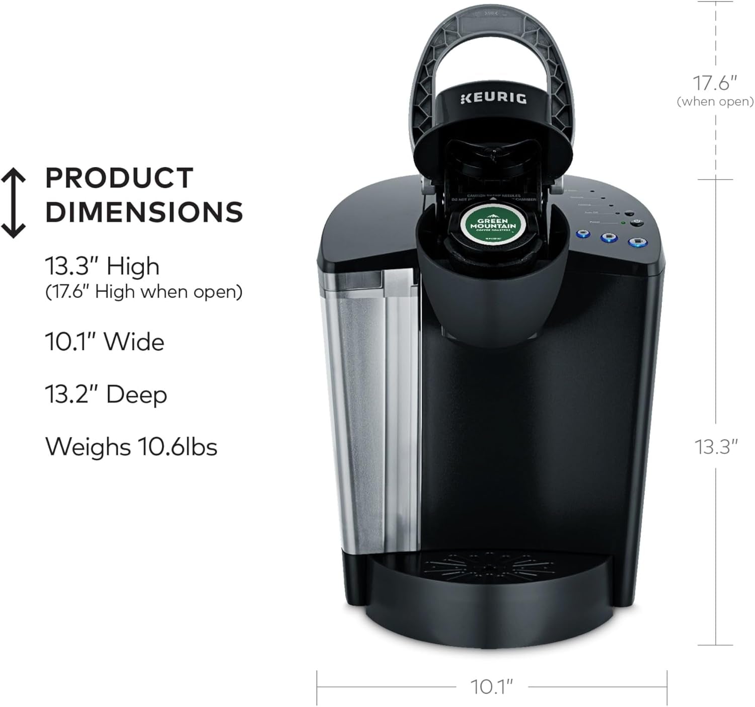 k-classic-single-serve-k-cup-pod-coffee-maker-with-3-brew-sizes-48oz-removable-reservoir-black