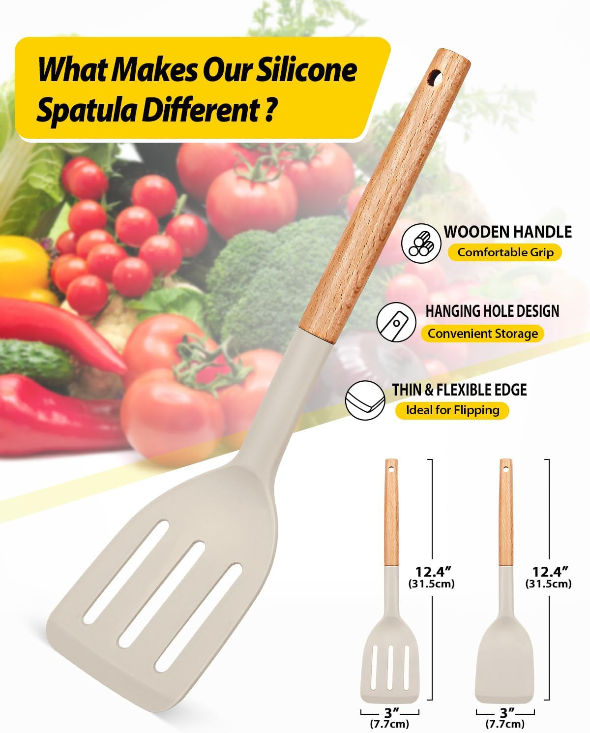 pack-of-2-silicone-cooking-spatula-heat-resistant-solid-turner-non-stick-slotted-spatulas-with-wooden-short-handle-ideal-wood-kitchen-utensils-set-for-frying-baking-flipping-turning