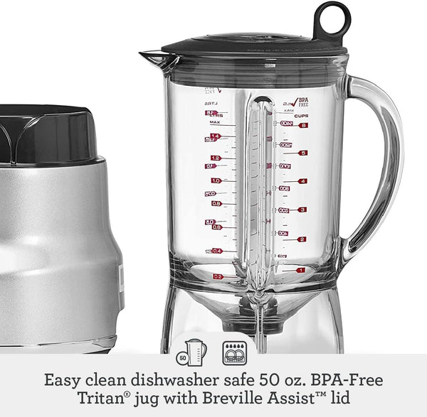 Breville BBL620SIL Fresh and Furious Blender, Silver | Blend Smoothies and Crush Ice with a High-Torque Motor, Multiple Speed Settings and Easy Auto-Clean Functionality4