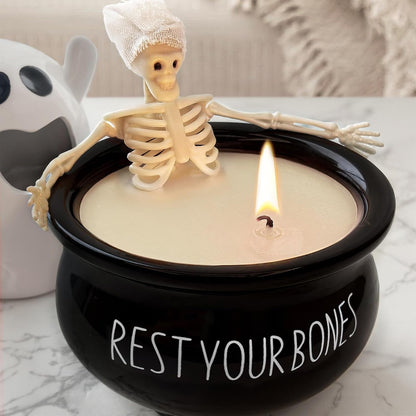 Halloween Decorations Indoor - Cute Skeleton Candles Decor1
