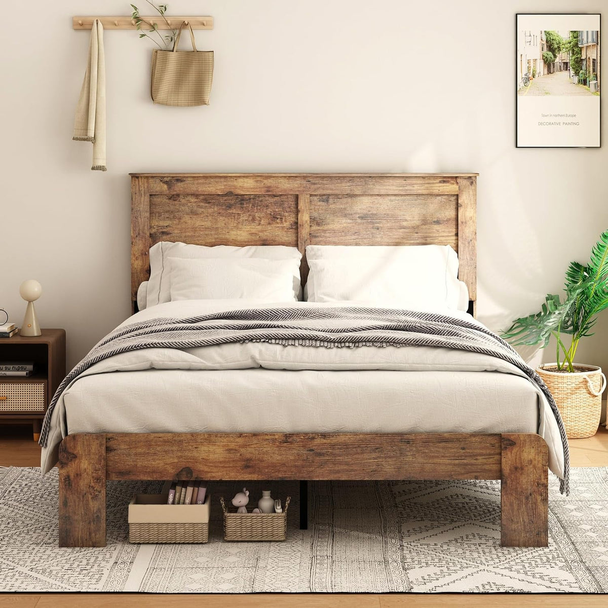wood-queen-size-bed-frame-with-headboard-and-footboard-dark-brown