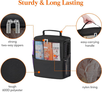 Mesh Shower Caddy Bag, Hanging Shower Organizer, Medium, Black6