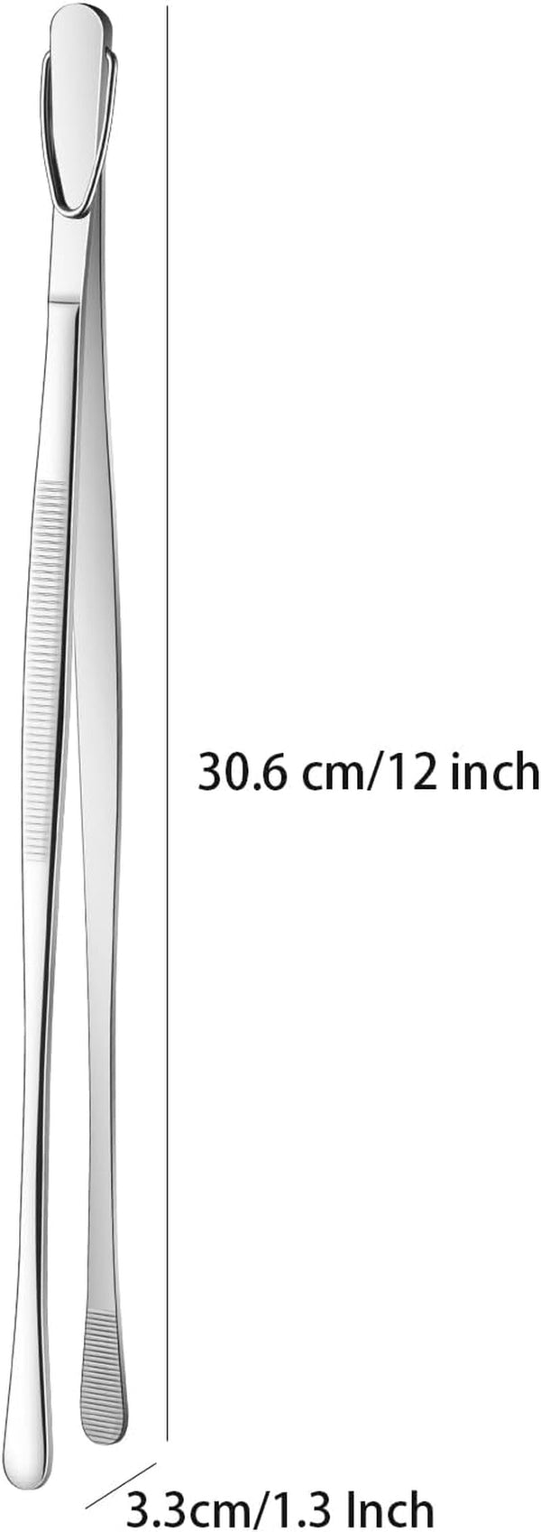 12 Inch Stainless Steel Kitchen Long Food Tweezers for Cooking,Metal Pasta Tongs,Skinny Chef Spaghetti Tongs3