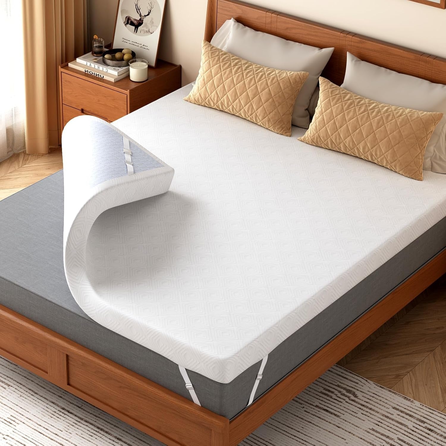 twin-xl-mattress-topper-3-inch-gel-memory-foam-topper-for-dorm-college-students-foam-pad-with-non-slip-washable-cover-adjustable-straps-pressure-relief-certipur-us-certified-white