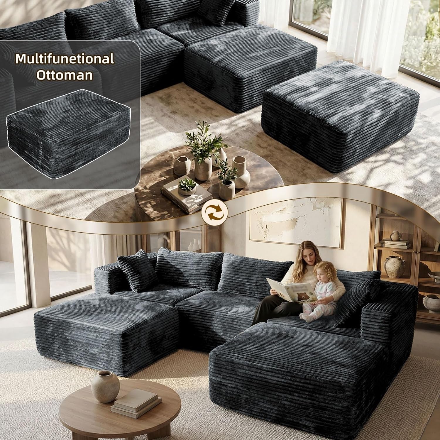 110-modular-sectional-boneless-sofa-with-2-ottomans-corduroy-u-shaped-modular-sectional-sofa-convertible-cloud-couch-with-deep-seats-no-assembly-required-grey-110-3seat-2-0ttoman