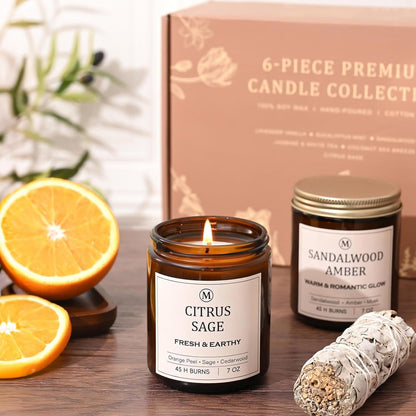 Scented Candles for Home, 6-Pack Soy Candle Gift Set, up to 300 Hours4