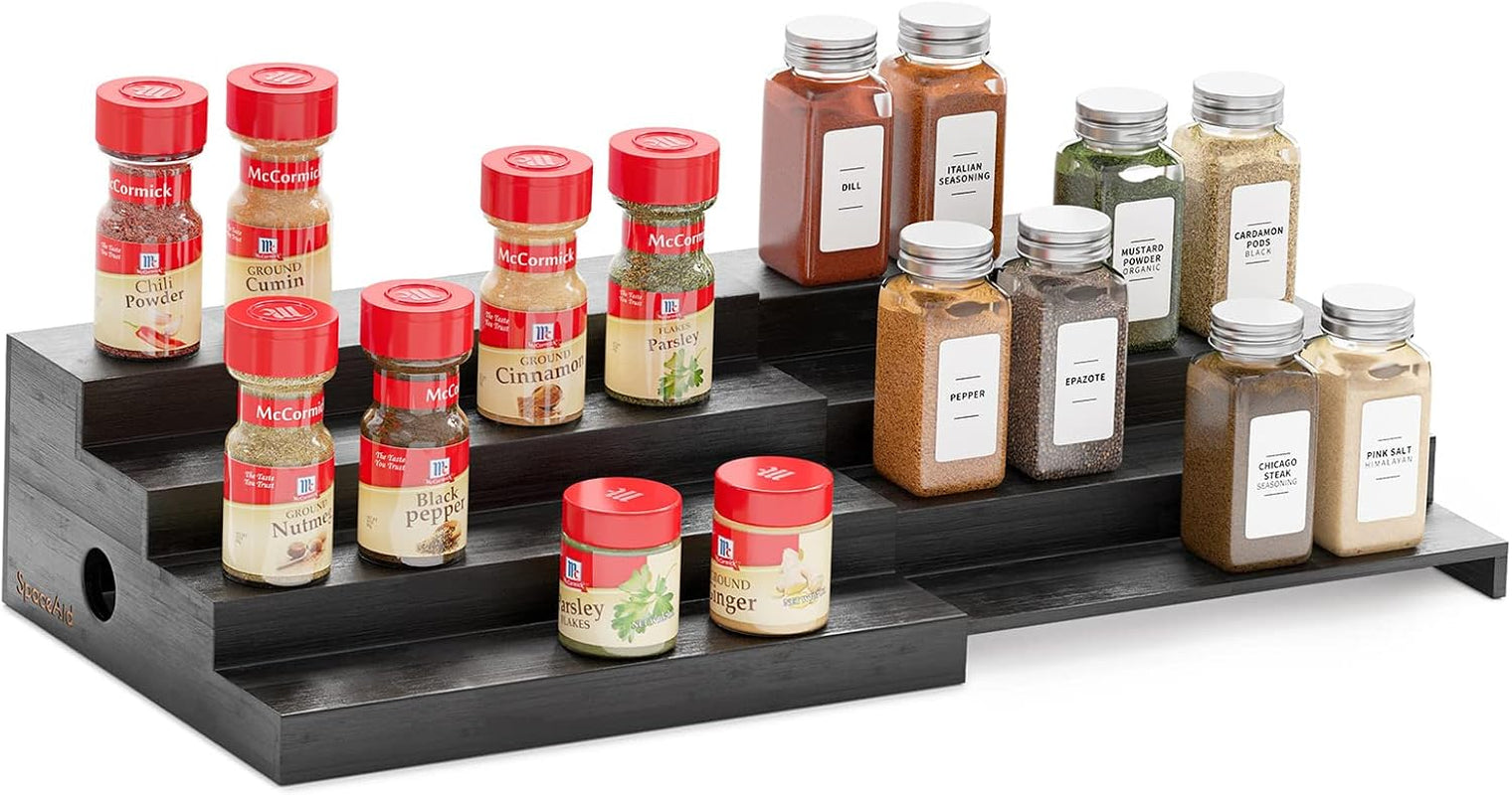 bamboo-spice-rack-organizer-for-cabinet-kitchen-pantry-spices-storage-rack-for-cabinets-organization-home-seasoning-tiered-can-goods-racks-wood-shelf-organizers-4-tier-black