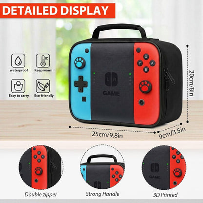 Insulated Lunch Box for Boys Girls, Game Lunch Bag for School Work Office Travel Picnic Hiking Beach, Waterproof Leakproof Portable Fits Most Bento Boxes2