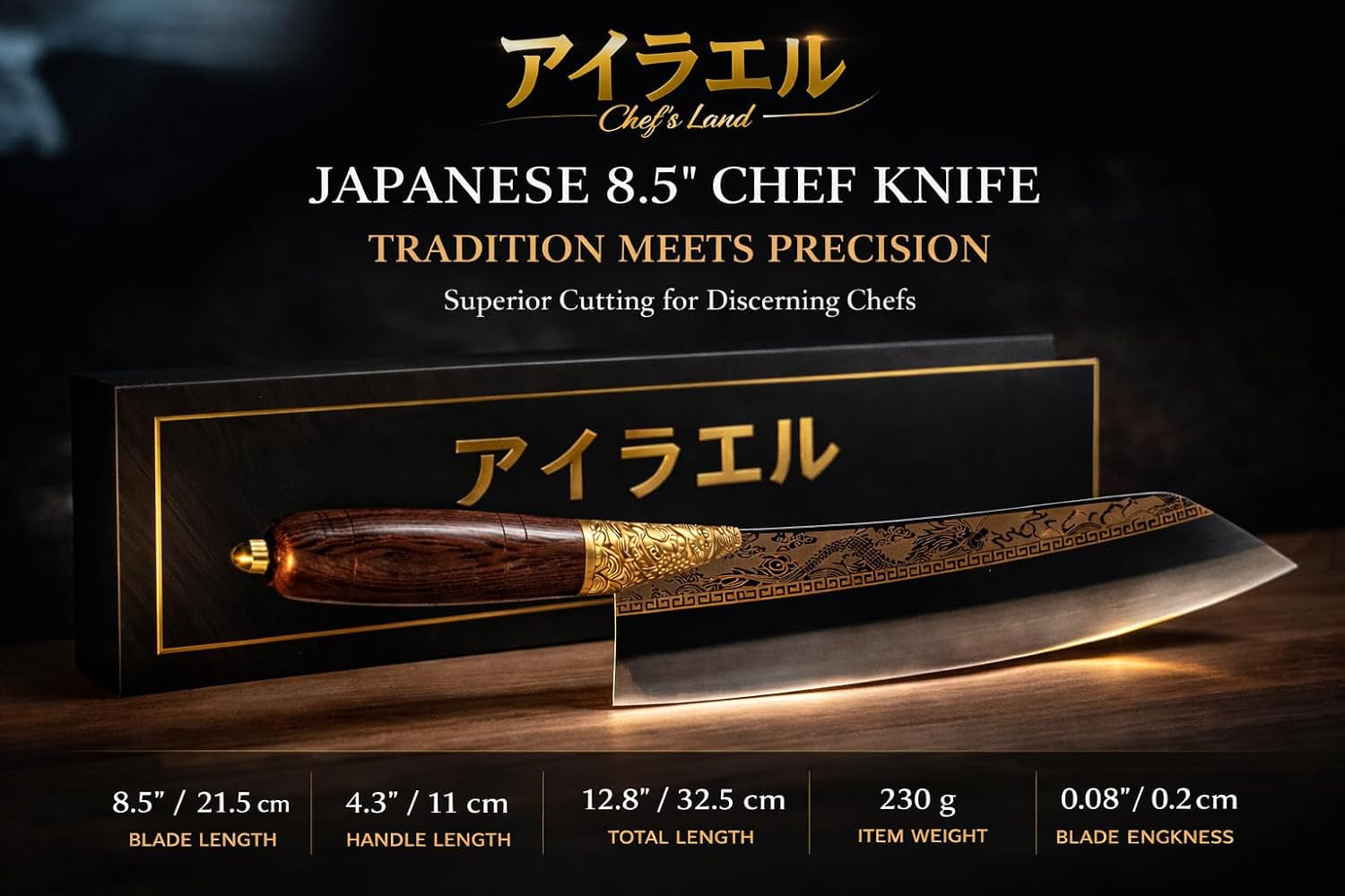 dragon-engraved-chef-knife-unique-gift-for-men-chefs-collectors-8-5-razor-sharp-japanese-style-kitchen-knife-mirror-polished-stainless-steel-blade-rosewood-handle-premium-gift-box