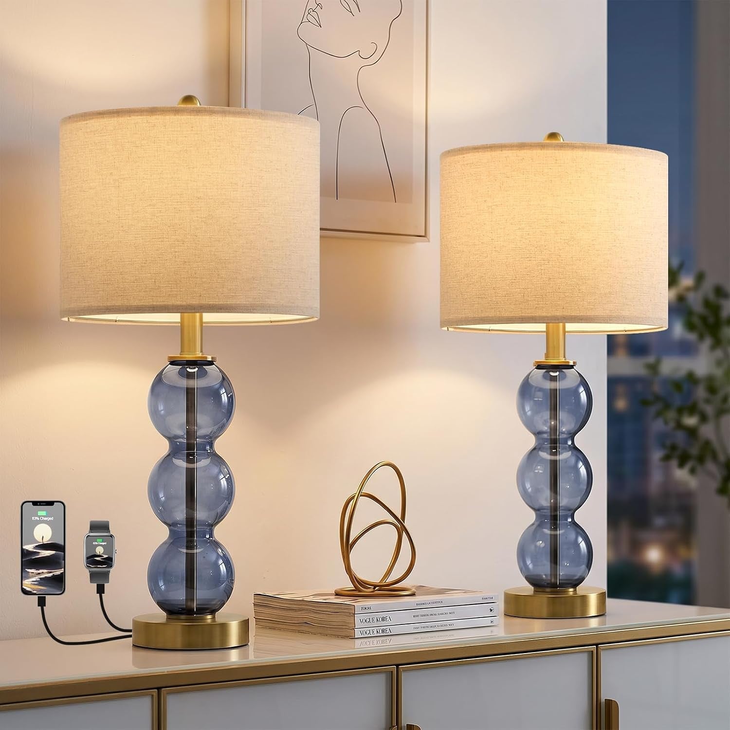 25-blue-table-lamps-for-living-room-glass-modern-table-lamp-set-of-2-usb-charging-ports-linen-shade-bedside-lamps-for-bedroom-nightstand-side-table