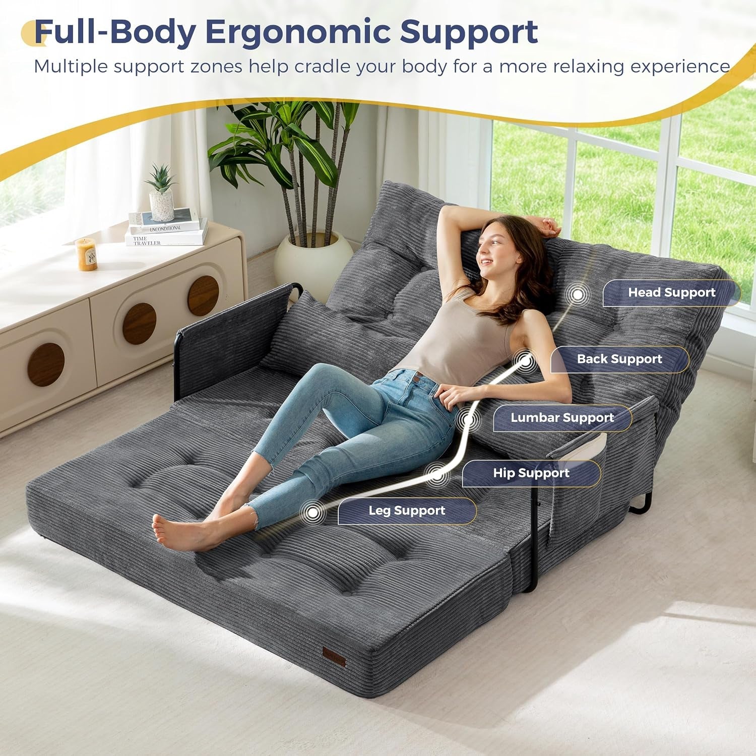 adjustable-folding-sofa-bed-couch-with-2-pillows-dark-grey