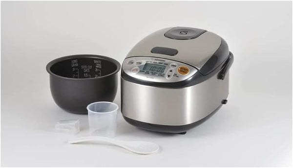 Zojirushi Micom 3-Cup Compact Size, Multiple Settings, Stainless Steel Made, Built-In Retractable Power Cord and Easy to Transport Rice Cooker and Warmer | Multiple Settings, Retractable Power Cord, Easy Transport2