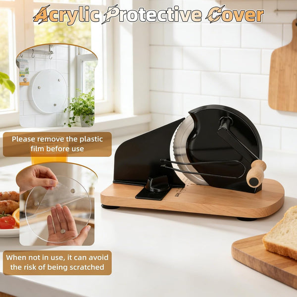 Manual Bread Slicer for Homemade Bread with 20 Bags and Acrylic Cover4