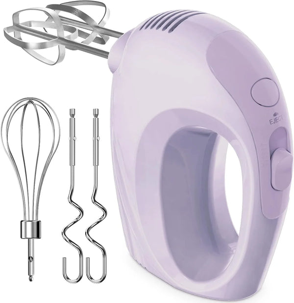 Handmixer Electric Handheld - 7 Speed Portable Kitchen Mixer Electric with 5 Stainless Steel Accessories Whisk, Food Beater for Whipping Mixing Cookies Cakes Home (CX6613-VT)1