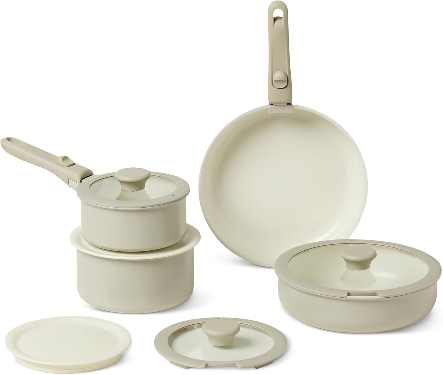 ceramic-nonstick-cookware-set-with-detachable-handles-11-piece-stackable-all-cooktop-friendly-dishwasher-safe-includes-saucepan-frying-pan-glass-and-plastic-lids-linen-gray