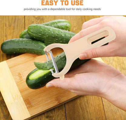 3Pcs Multifunctional Stainless Steel Vegetable Peeler Set with Potato Grater and Melon Slicer, Handy Kitchen Food Peeling Utensil for Carrot, Fruit, Cucumber, and Vegetable3
