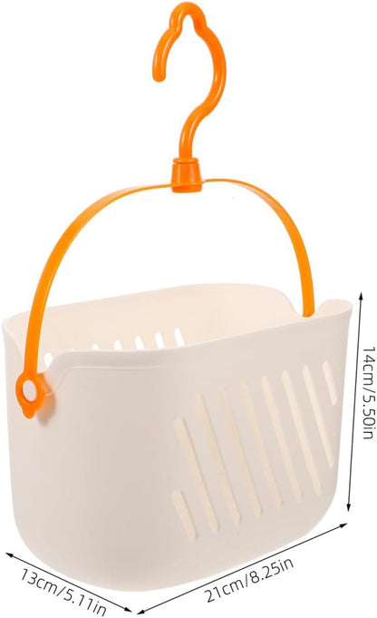 Hanging Shower Caddy, 2Pcs Plastic Mounted Shower Caddy Basket, Portable Kitchen Organizer Storage Organizer with Hook for Home Kitchen Bathroom, White4