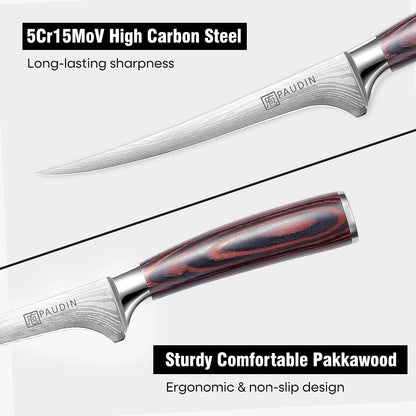 Fillet Knife,7 Inch Boning Knife, Sharp Fish Knife5
