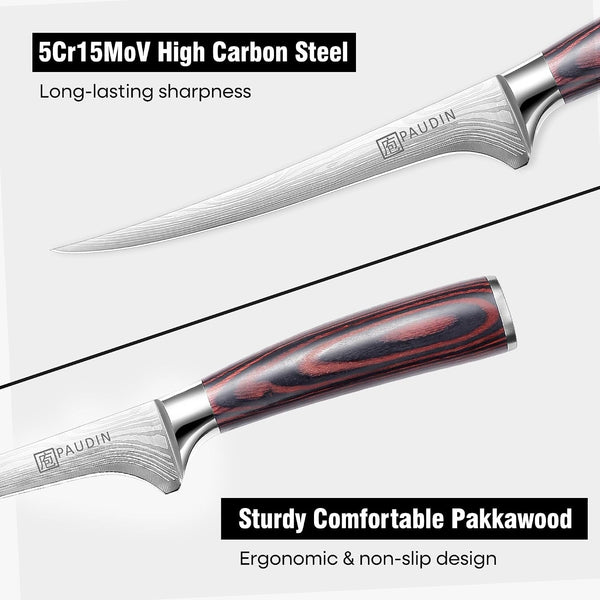 Fillet Knife,7 Inch Boning Knife, Sharp Fish Knife5