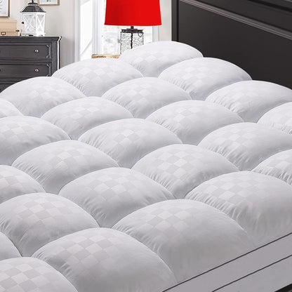 Mattress Topper Queen,Extra Thick Mattress Pad Cover for Back Pain,Cooling Mattress Protector with 8-21 Inch Deep Pocket,Overfilled down Alternative Filling1