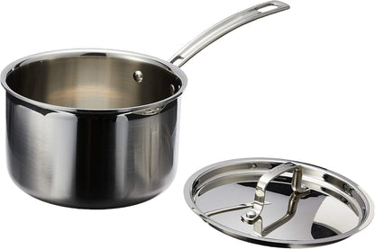 MCP193-18N Multiclad Pro Triple Ply Stainless 3-Quart Skillet, Saucepan W/Cover1