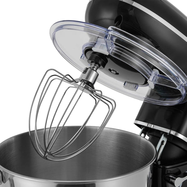 Stand Mixer, 6.5 Quart, 6+1 Speed Tilt-Head Kitchen Mixer, Copper Motor, Household Food Mixer with Bowl, Flat Beater, Dough Hook, Egg Whisk Fit for Kitchens, Small Restaurants, Bakeries (Black)7
