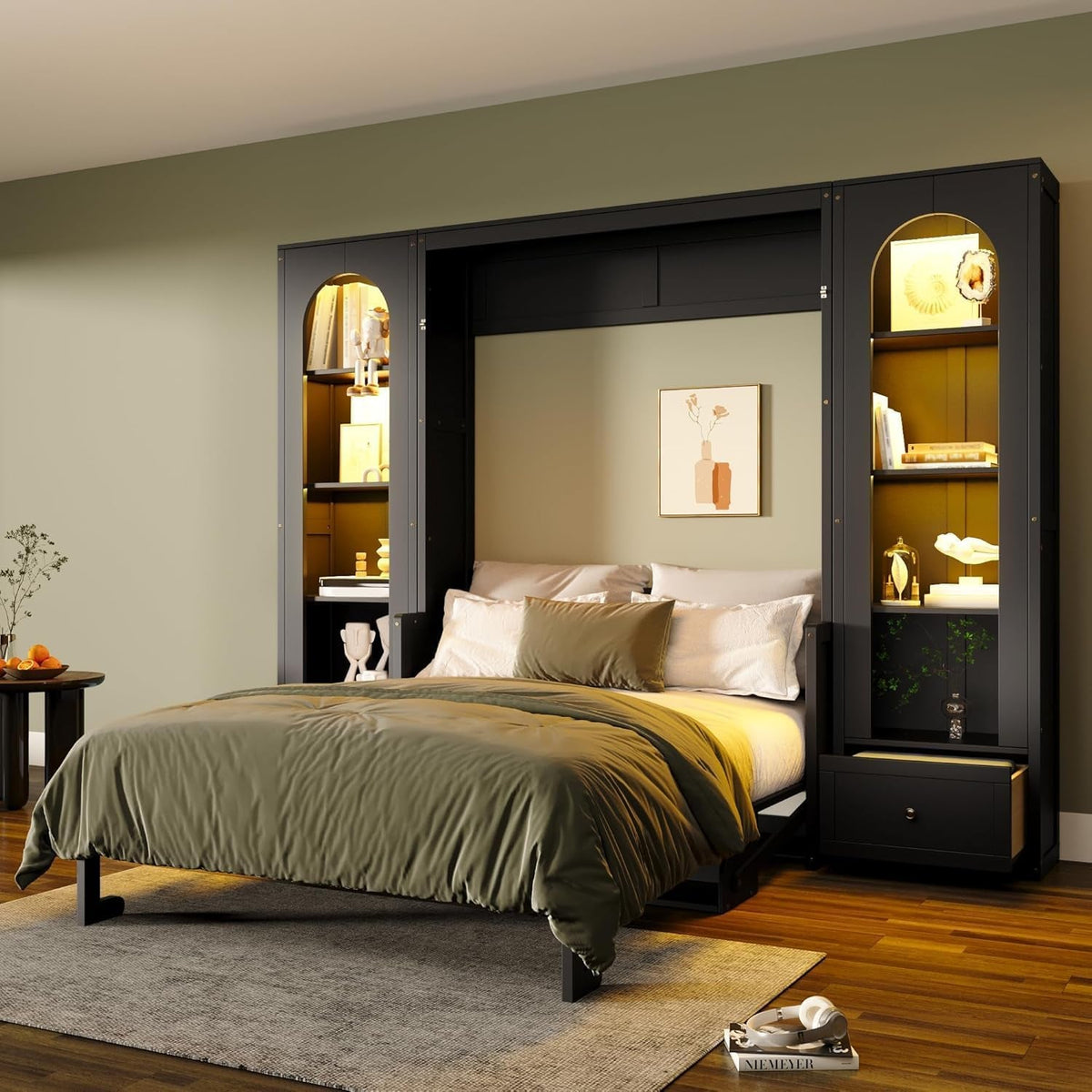 queen-murphy-bed-with-desk-and-storage-led-light-solid-wood-hideaway-murphy-wall-bed-with-storage-shelves-bookcase-and-drawers-for-adults-bedroom-office-library-queen-black