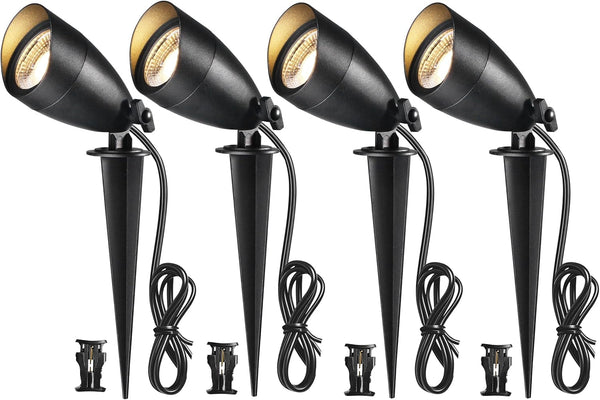 4Pack Low Voltage Landscape Spotlight,12V Outdoor Uplight Waterproof1