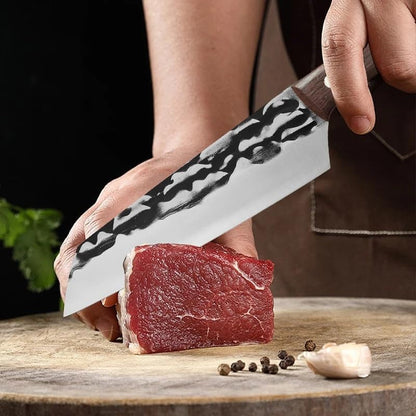 Meat Cleaver, 7 Inch Stainless Steel Kitchen Knife Butcher Meat Chopping Fish Vegetables Slicing Knife7