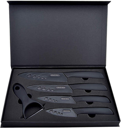 Ceramic Knife Set with Protective Cover, Kitchen Knife Set with 4-Piece Knife and 1 Peeler, Chef'S Knife Sets for Meat, Fruit, Vegetables5