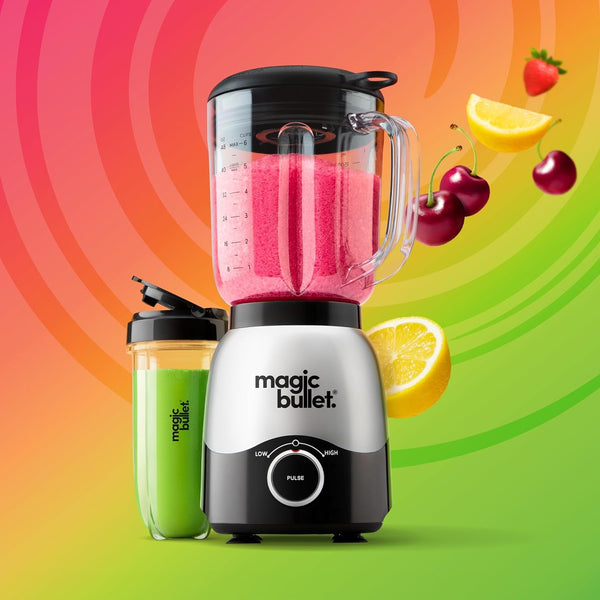 Combo Blender, 600W, 48Oz Pitcher, 16Oz Cup with To-Go Lid, Easy Cleaning, Cross Blade, for Smoothies, Sauces, Shakes, Salsa, Hot Blends, Silver, MBF502002