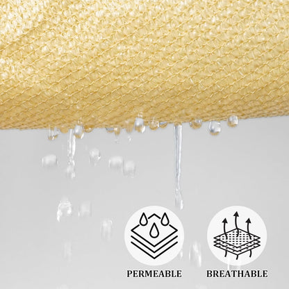 Triangle Sun Shade Sail 16'X16'X16' Permeable Canopy Sand for Patio Garden Yard Deck Pergola (We Make Custom Size)3