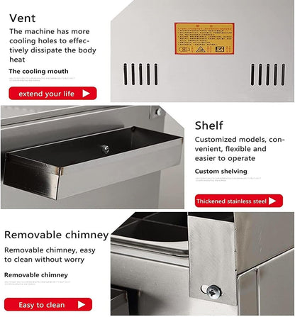 Professional Lpg Gas Fryer,Commercial Lgp Fryer,Thick Stainless Steel Fryer with Baskets and Lids,Adjustable Firepower and Temperature Contro,For Home and Commercial Tripcans6
