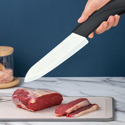 Ceramic Knife Set Black 6 Piece Kitchen Knife Set with Sheath Covers and Peeler Set - Kitchen Chef Chef'S Paring Bread Set6