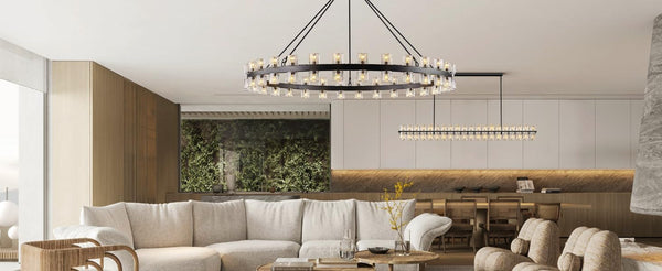 60 Inch Black Wagon Wheel Chandelier with Crystal Shade, 60 Lights, Large round Modern Farmhouse Style, Perfect for High Ceiling, Dining Room, Kitchen, Entryways, Foyer3