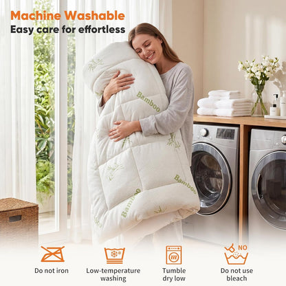 Ultra Soft Full Size Mattress Topper - Viscose Made from Bamboo Pillow Top Mattress Pad for Comfort & Support - Naturally Cooling for Hot Sleepers, Green | Ultra Soft Mattress Pad, Stretchable Pockets Fits 6"-18" Mattress, Breathable Cooling Topper for Back Pain Relief, Green5