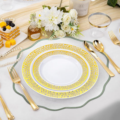 Set of 6 Scallop Linen Placemats, 15 Inch Light Green and White round Placemats Cotton Linen Table Mats Handcrafted Machine Washable Wrinkle Free Dining Placemat for Hotel Restaurant Kitchen5
