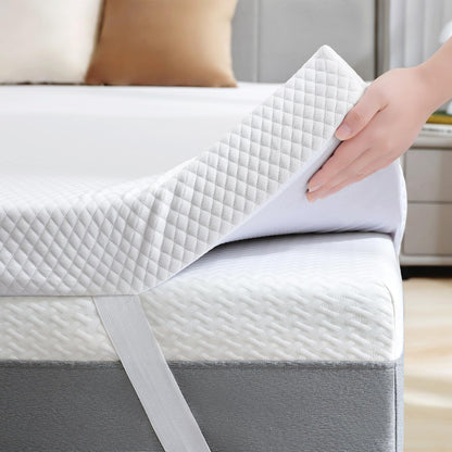 2 Inch Gel Memory Foam Mattress Topper Twin XL Size/Twin Extra Long, Ventilated High Density Pad for Back Pain, Bed Topper with Removable Soft Cover, Certipur-Us Certified1