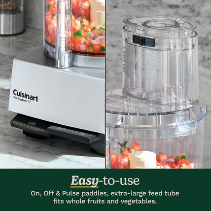 Food Processor, Dishwasher Safe 11-Cup Food Processor with Slicing & Shredding Discs,  Pro Custom 11 Stainless Steel Electric Chopper & Kitchen Food Processor, Chrome, DLC-8SBCYP1 | Dishwasher-Safe, Electric Food Processor, Slicing/Shredding Discs & 625W Motor Easily Chop, Slice, Puree & Mix, DLC-8SBCYP16