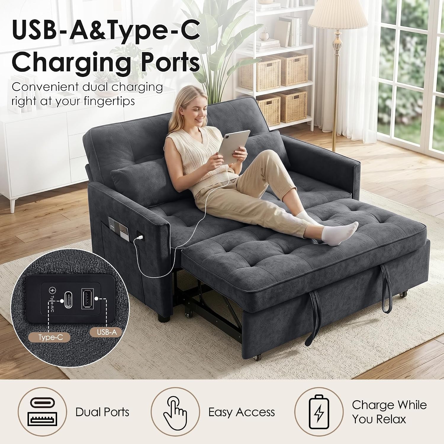 55-3-in-1-convertible-sofa-bed-with-usb-charging-ports-pull-out-couch-with-adjustable-backrest-and-side-pockets-sleeper-sofa-for-living-room-apartment-rv-easy-assembly-dark-grey