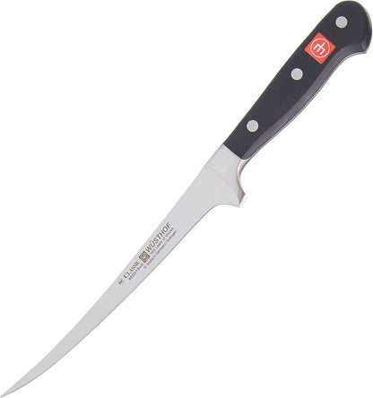 WÜSTHOF Classic 7 Inch Fillet Knife | Thin 7" Fish Fillet Knife | Precision Forged High-Carbon Stainless Steel German Made Fish Knife – Model 4622-71