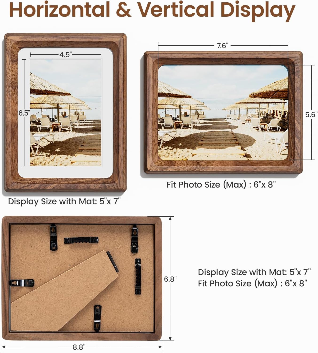 6x8-picture-frame-walnut-wooden-tabletop-picture-frames-matted-5x7