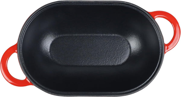 Enameled Cast Iron Bread Pan Dutch Oven with Lid and Loop Handles - Red – Oven Safe Form for Baking and Cooking, Artisan Bread Kit - Loaf Pan6