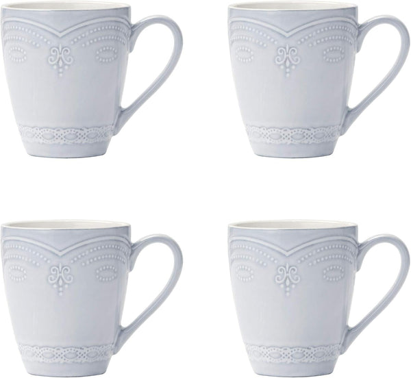 Seraphina 16-Piece Stoneware Dinnerware Set, Service for 4,Blue6