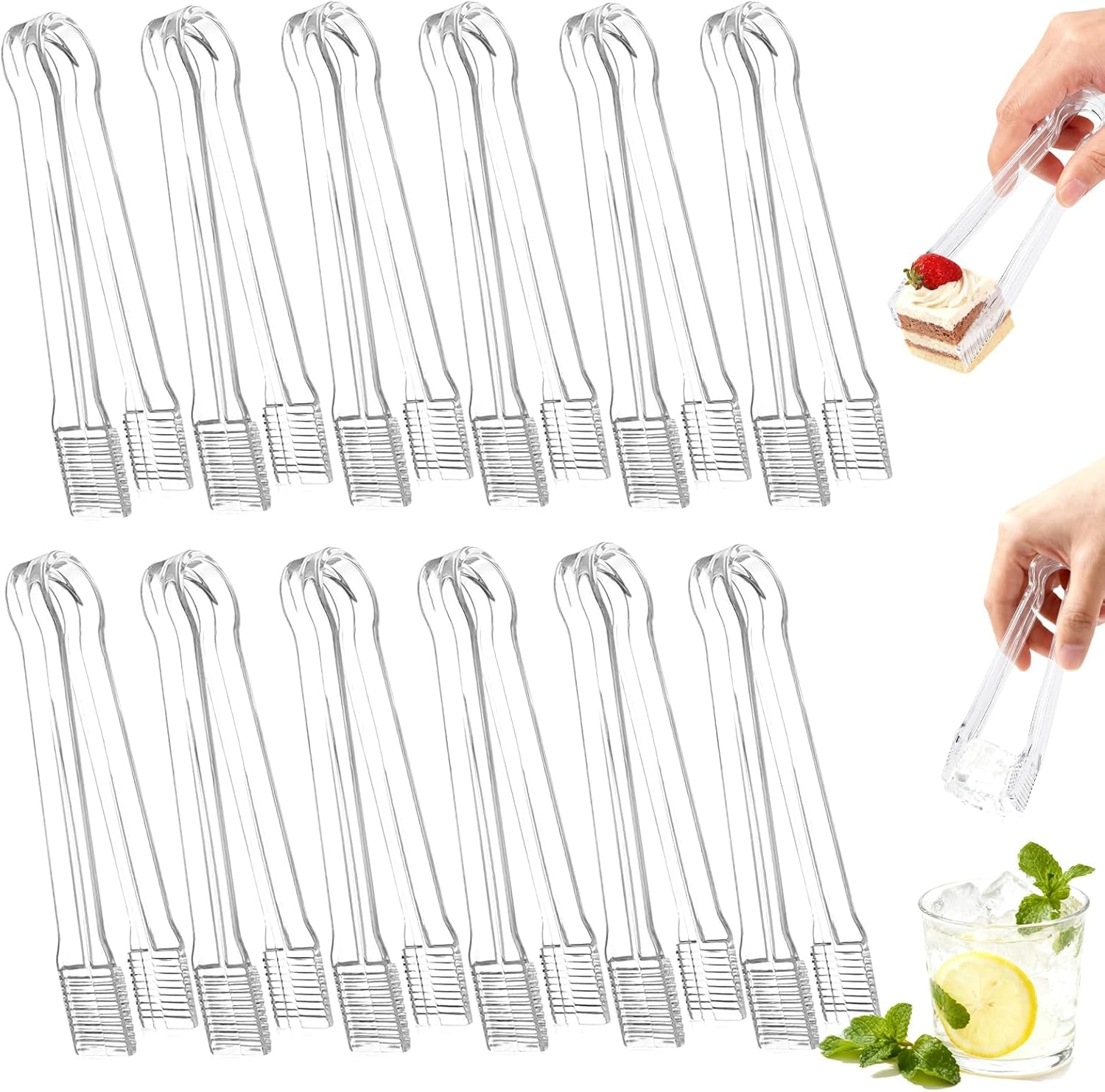 10pcs-clear-plastic-serving-tongs-6-3-inches-small-disposable-mini-plastic-tongs-for-food-party-buffet-salad-appetizer-ice-candy-catering-fruit-easy-to-hold-and-clean