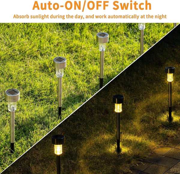 Outdoor Waterproof Solar Pathway Lights, 12 Pack Warm White4