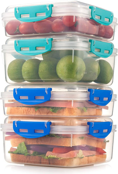 4 PCS Sandwich Containers 100% Airtight Bpa-Free Microwave Dishwasher Safe7