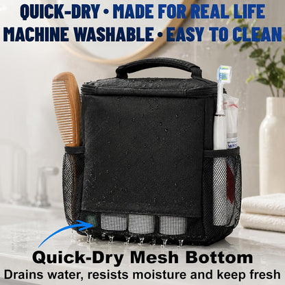 Dorm Room Essentials for Guys Girls, Quick Dry Mesh Shower Caddy Portable7